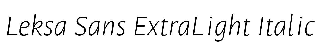 Leksa Sans ExtraLight Italic